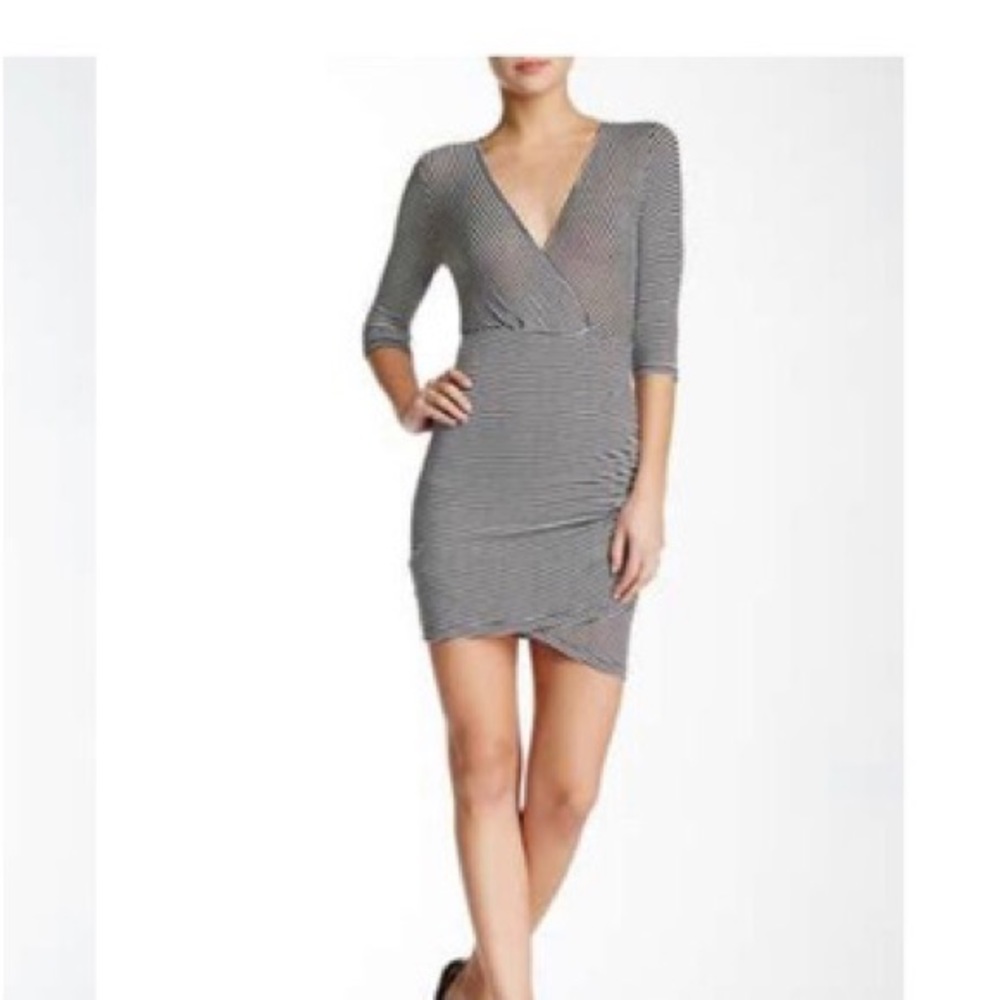 Stripped Black And White Dress